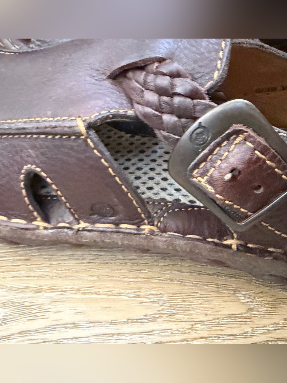 Born Brown Leather Fisherman Sandals with Braided Strap 8 - Picture 3 of 8